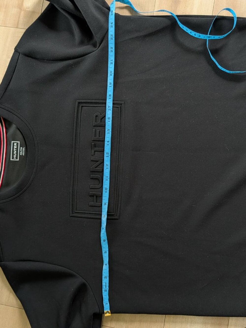 Hunter Original Black Neoprene Logo Sweatshirt Pullover XL/TTG - Picture 6 of 8